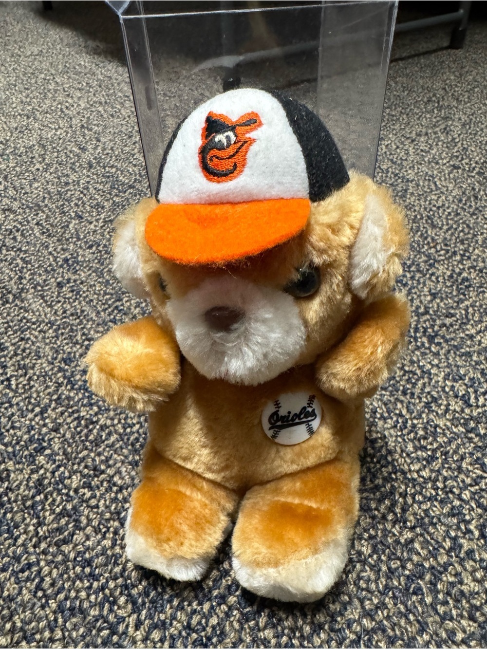 Baltimore Orioles Plush Bear with Orange & White Cap - Picture 5 of 5